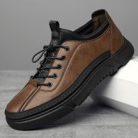 New Mens Casual Leather Shoes Breathable Shoes Man Zapatos Hombre Casual Mens Sneakers Sapatos Masculinos Leather Shoes For Men