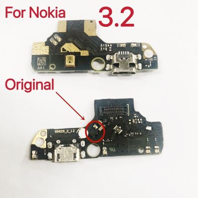 100% ที่ชาร์จ USB ของแท้แท่นชาร์จบอร์ดพอร์ตด้วยไมค์ไมโครโฟน Flex สำหรับ Nokia 3.1 5.1 Plus 2.1 2 2.2 3 3.2 4.2 5