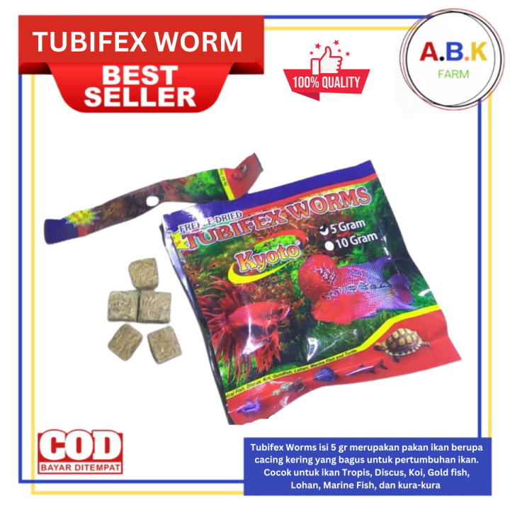 CACING KERING TUBIFEX WORMS PAKAN IKAN HIAS 5Gr | Lazada Indonesia