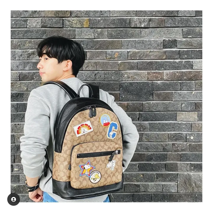 Guaranteed Authentic Coach X Peanuts West Backpack In Signature Canvas