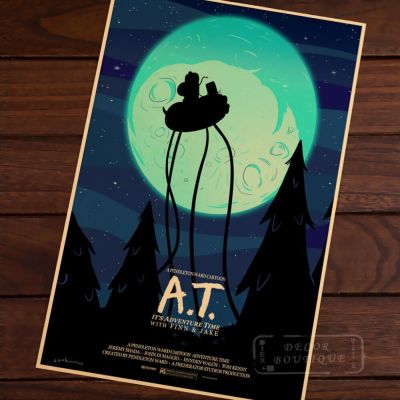 A.T It S Adventure Time Room กรอบ Vintage Kraft โปสเตอร์ตกแต่ง DIY Wall ภาพวาดผ้าใบผ้าใบที่ละเอียดอ่อน Home Bar Decor ของขวัญ New