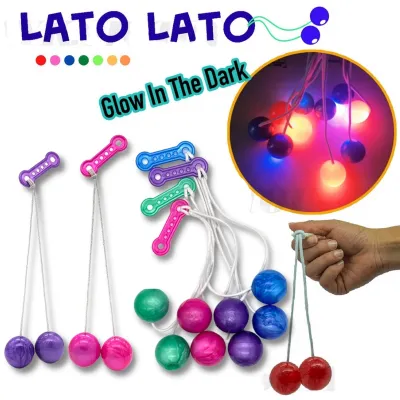 ASM ลูกบอลเกมเด็ก LED สำหรับเล่นไวรัสของเล่นเรืองแสง Latto Lato Tangkai เกมของเล่น Latto Marble Latto Lampu