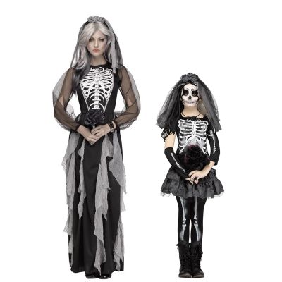 SHUAIYI Snailify mulheres esqueleto gotico fantasia de noiva corpo menina traje Halloween assustador ใหม่ 2020