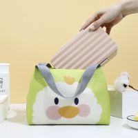 hot！【DT】✐☞  Childrens Print Cartoon Animals Kids School Bento Storage Thermal Insulation Tote Hangbag