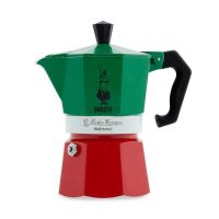 Bialetti Moka Express Italy 3 cups สีเขียวแดง หม้อต้มกาแฟ Moka pot พร้อมส่ง