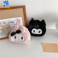 SOTOP ผ้าผ้าทอ กระเป๋าเครื่องสำอาง Kuromi ของเล่นยัดไส้ ลายการ์ตูน ถุงซักผ้ากำมะหยี่ อุปกรณ์สำหรับเดินทาง กระเป๋าเครื่องสำอางแต่งหน้า สำหรับผู้หญิง