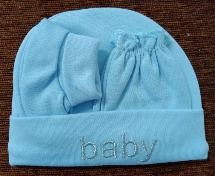 หมวก-ถุงมือ-ถุงเท้าเด็กอ่อน-เด็กแรกเกิด-3-เดือน-แพ็ค-1
