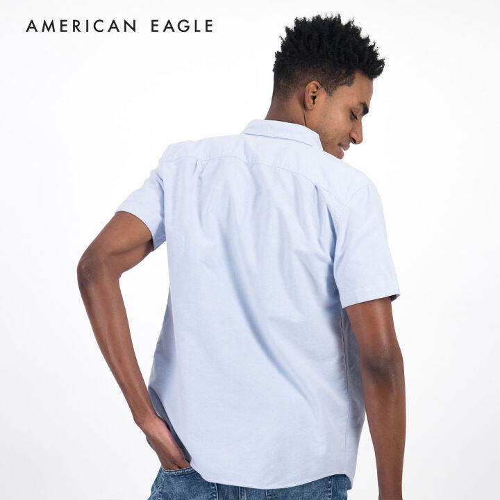 american-eagle-oxford-short-sleeve-button-up-shirt-เสื้อเชิ้ต-ผู้ชาย-อ็อกซ์ฟอร์ด-แขนสั้น-nmsh-015-2105-400