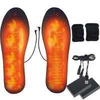 USB Heated Shoe Insoles For Feet Electrically Heating Insoles Feet Warm Sock Pad Mat Winter Outdoor Riding Ski Thermal Insole Shoes Accessories