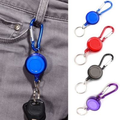 【VV】 Mulitifunctional Badge Reel Retractable Keychain Recoil Yoyo Ski Pass ID Card Holder Keyring Chain Cord