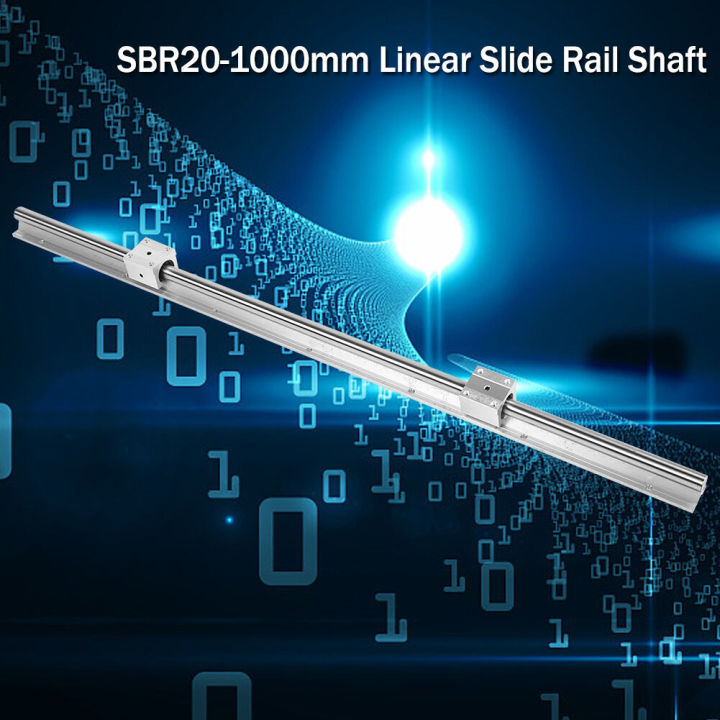office-stationery-แบริ่งเชิงเส้นรางสไลด์คู่มือเพลา-เพลาคู่มือสไลด์เชิงเส้น-sbr20-1000mm-linear-slide-rail-shaft-4pcs-sbr20uu-baring-slide-block-hot-2ชิ้น