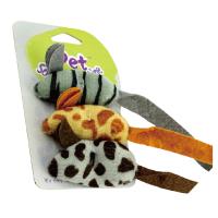 ของเล่นแมวรูปหนู มีแคทนิป (1แพ็ค3ตัว) Rat-shaped cat toy catnip (1in3)**สินค้าพร้อมส่ง**