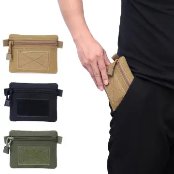 EDC Molle Pouch Wallet Portable Key Card Case Bag Coin Purse With Carabiner