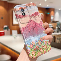 เคส Case4you สำหรับ Vivo Y02A Y02T รวมกรณีโทรศัพท์ฟิล์มสวยโรแมนติกดอกไม้การ์ตูนภูเขาดีไซน์เปลือกแข็งคลุมทั้งหมดเคสป้องกันทนแรงกระแทกกล้อง