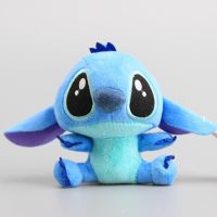 10ซม. Disney Lilo; Stitch จี้ตุ๊กตาหนานุ่ม Kawaii Stitch Angel Soft ตุ๊กตายัดนุ่นกระเป๋าสะพายใส่มือถือพวงกุญแจวันเกิดเด็ก