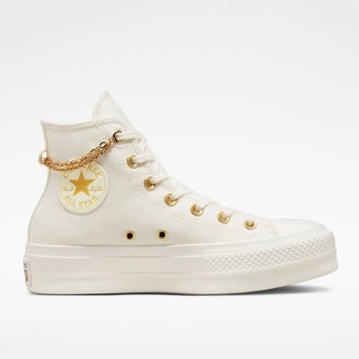 Converse รองเท้าผ้าใบผู้หญิง Chuck Taylor All Star Valentines Day Hi | Egret/Thriftshop Yellow  A04453CS3CMXX