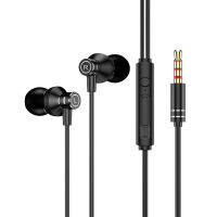 หูฟังชนิดเสียบในหูสเตอริโอ Type-C 3.5Mm สำหรับบันทึกเพลงการลดเสียงรบกวนที่ไวต่อหูฟังมีสาย