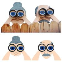 Funny Fence Decoration Old Men Lady Creative Fence Ornament with Glasses Yard Signs for Garden Outdoor Supplies Wall Decor