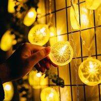 Lennie1 2m Lemon Orange Light String Fairy Christmas Wreath Room Decoration Fancy Wedding Party Decor