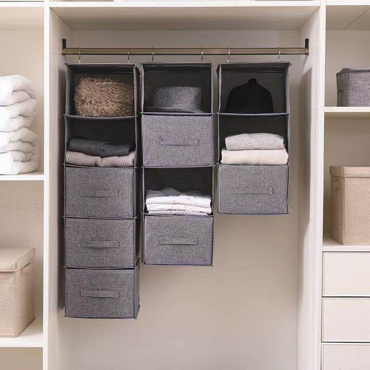 Hanging clothes storage box/Foldable Rack Clothes Bag Organizer ...