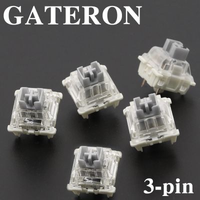 สวิตช์สวิตช์ Gateron เงิน Pro 3Pins เชิงเส้น45G SMD หล่อลื่นโรงงานสำหรับคีย์บอร์ดแบบกลไก