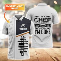 Custom Cooking Mens Clothing Polo Shirt Personalized Name Chef 3D Printing Summer Polo Shirt Unisex T-shirt