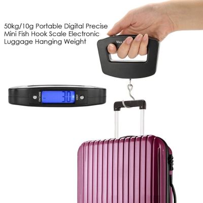 Luggage Scales Portable 50kg/10g Hanging Scale Digital Scale BackLight Electronic Fishing Weights Pocket Scale Bascula Maleta Luggage Scales