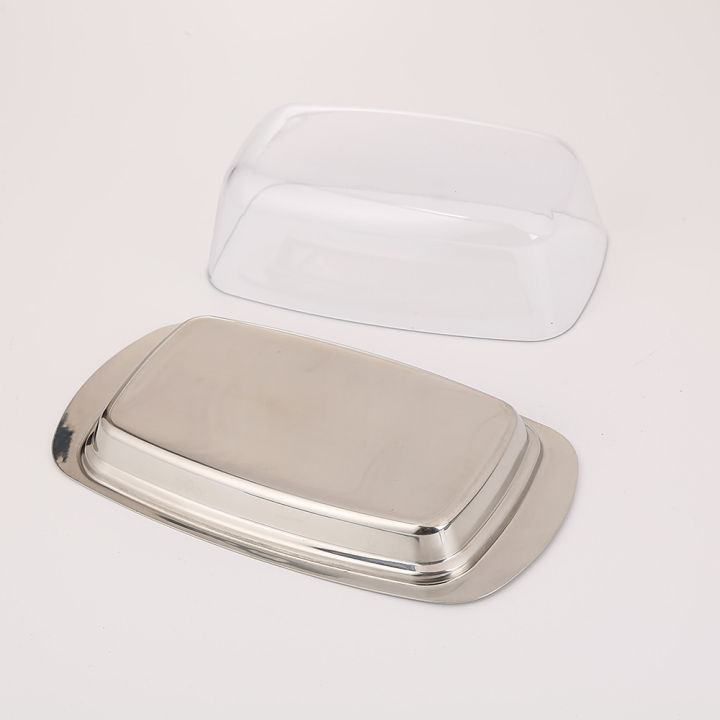 realand-stainless-steel-butter-dish-box-container-cheese-server-storage-keeper-tray-with-see-through-acrylic-lid