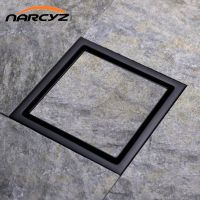 Floor Drains 15*15  304 Stainless steel floor drain  bathroom deodorant Black bathroom floor drain square shower HFYX110  by Hs2023