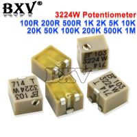 ☁✆ 2PCS 3224W Precision Trimmer Potentiometer Adjustable Resistance 100R 200R 500R 1K 2K 5K 10K 20K 50K 100K 200K 500K 1M Ohm SMD