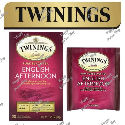 ⭐ Twinings ⭐English Afternoon 20 tea bags 🍵 ชาทไวนิงส์ ชาดำอิงลิช อาฟเตอร์นูน แบบกล่อง 20 ซอง ชาอังกฤษ นำเข้าจากต่างประเทศ พร้อมส่ง