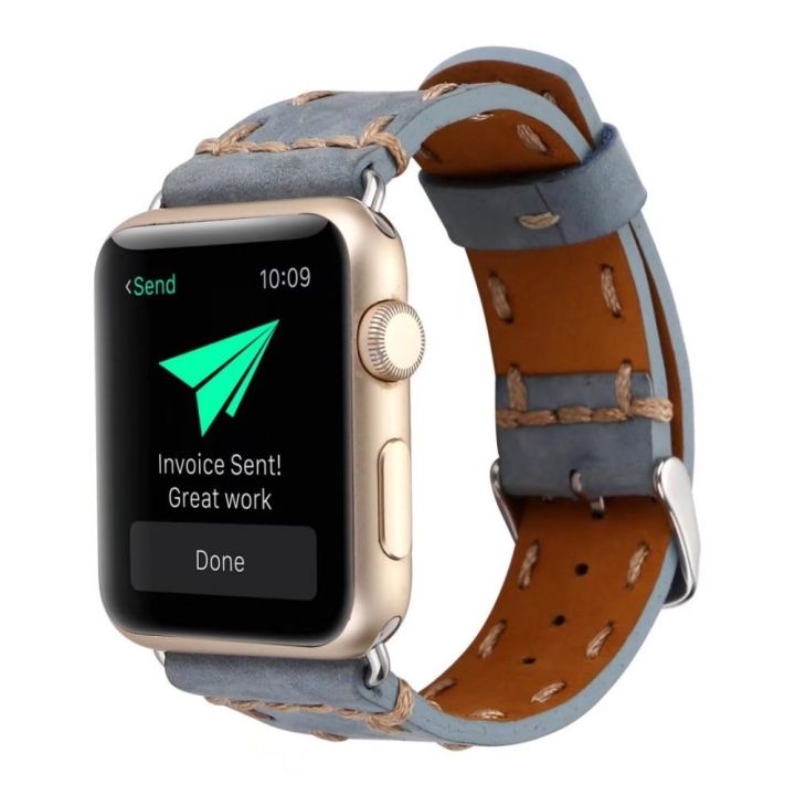 เย็บสร้อยข้อมือนาฬิกาหนังสำหรับ-apple-watch-band-44-42-40-38-มม-iwatch-อุปกรณ์เสริมสำหรับนาฬิกา-apple-watch-1-2-3-4-5-สาย