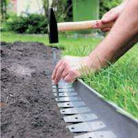 Stainless Garden Edging ที่จัดขอบสนามสแตนเลส  สูง5ซม ยาว1 เมตร