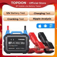 【 CAR ร้อน LKHWLGL 528】 ● ¤☒TOPDON เครื่องทดสอบแบตเตอรี่บลูทูธ12V Lite,เครื่องชาร์จไร้สายในรถยนต์เครื่องทดสอบการไหลเวียนเครื่องวิเคราะห์รถยนต์100-2000CCA