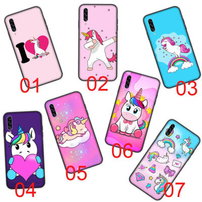 Unicorn อ่อนนุ่ม ซิลิโคน เคสโทรศัพท์ หรับ iPhone XR 7 6s 6 11 5s XS 5 8 SE Max Plus X Pro Black ปก