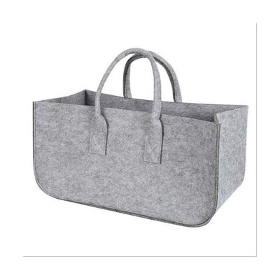 1 PCS Stylish Storage Bag Newspaper Picnic Clothes Felt Firewood Basket Shopping Travel Basket Dark Gray