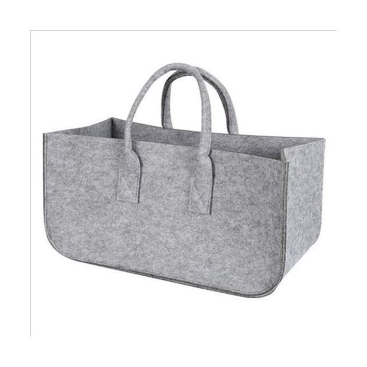 1-piece-stylish-storage-bag-newspaper-picnic-clothes-felt-firewood-basket-accessory-decoration-dark-gray