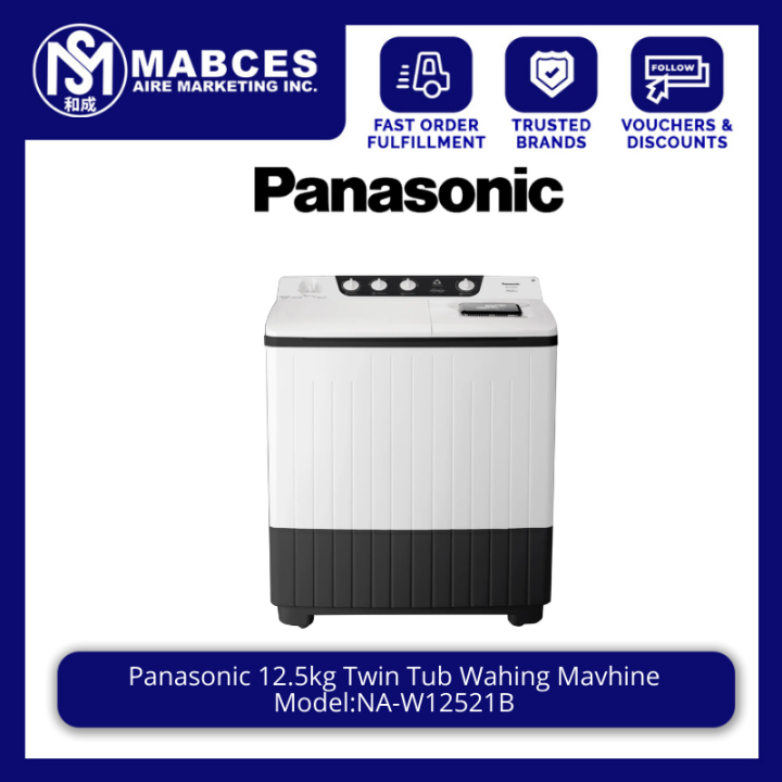 Panasonic 12.5kg Twin Tub Washing Machine NAW12521B Lazada PH