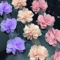 【cw】118 Pieces 5-6cm Chiffon Fabric Flower Girl Hair Accessories Dress Ornaments DIY Headbands Wedding Table Props Party Decor Favor