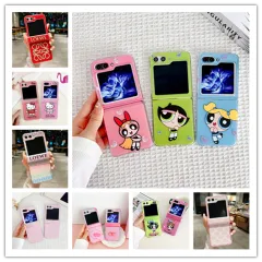 Pearl Bracelet Cute DIY Sticker Laser Phone case For Samsung Galaxy Z Flip  3 Bead Hand Chain Z Flip 4 Cover