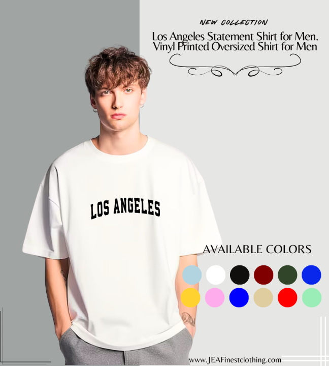 Los Angeles Printed Cotton T-Shirt for Men & Boys