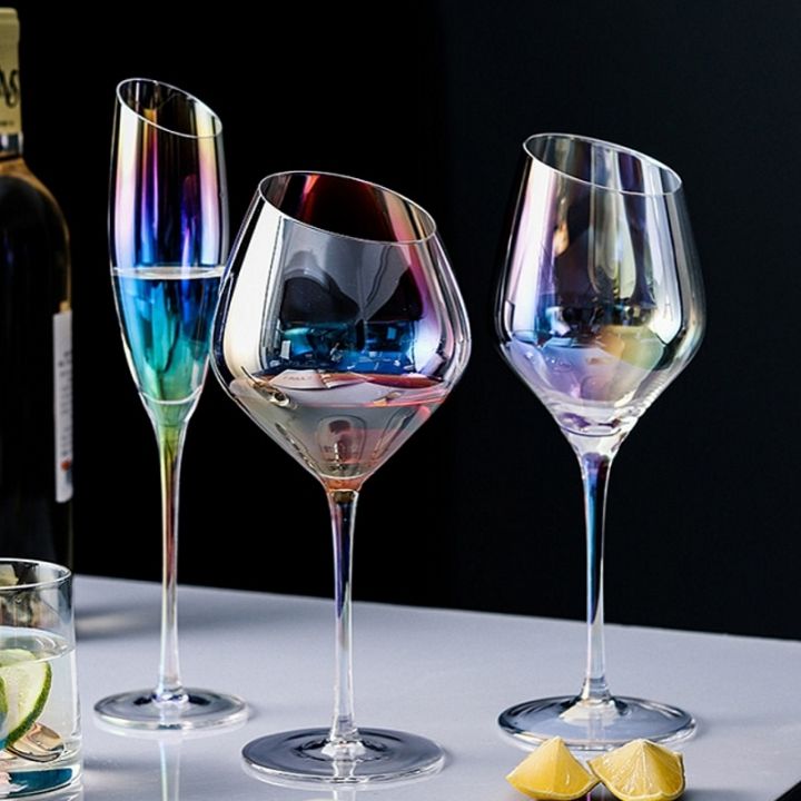 cw-bevel-transparent-goblet-wine-glass-cups-colored-glasses-ins-color-changing-cup