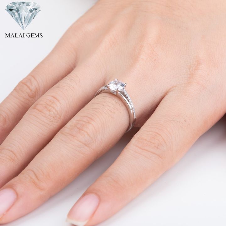 malai-gems-แหวนเพชร-แหวนเพชรชู-เงินแท้-silver-925-เพชรสวิส-cz-เคลือบทองคำขาว-รุ่น-151-1ri59858-แถมกล่อง