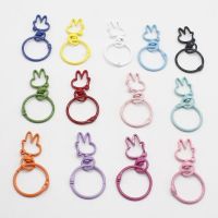 Color paint Korean door buckle five-pointed star buckle with aperture DIY jewelry accessories special-shaped key chain bag pendant