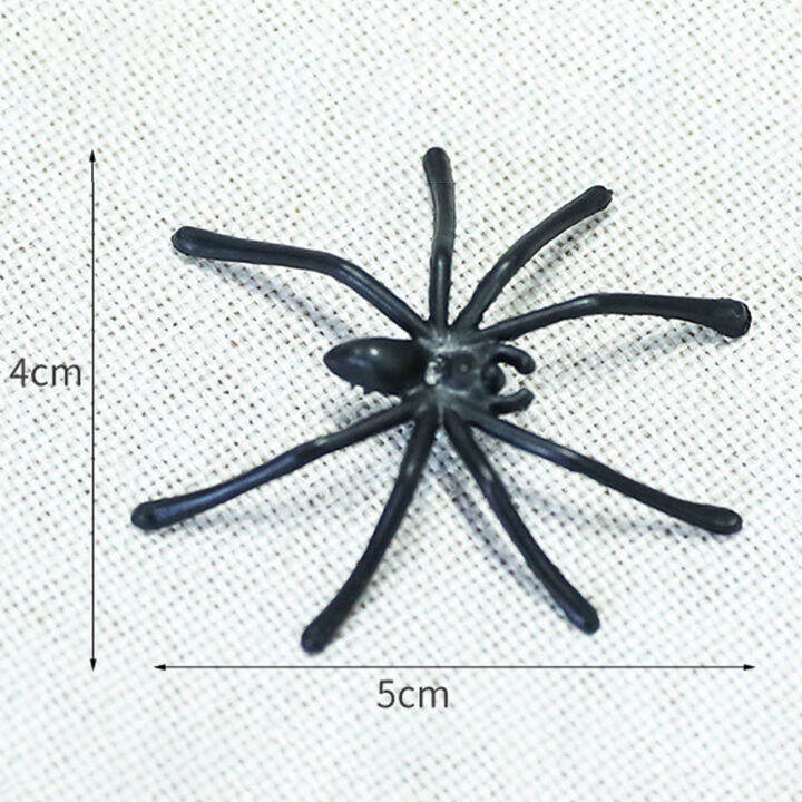 microgood-ของเล่นแมงมุมปลอม30ชิ้นอุปกรณ์ช่างถ่ายภาพตกแต่งแมงมุมฮาโลวีนสีดำเล่นตลกขนาดเล็กดูสมจริง