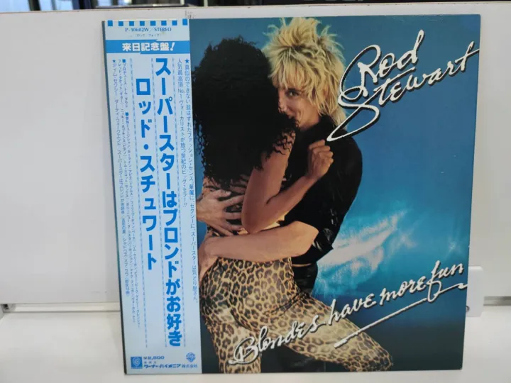 1LP แผ่นเสียงไวนิล ROD STEWART/BLONDES HAVE MORE FUN (J9C58) | Lazada.co.th