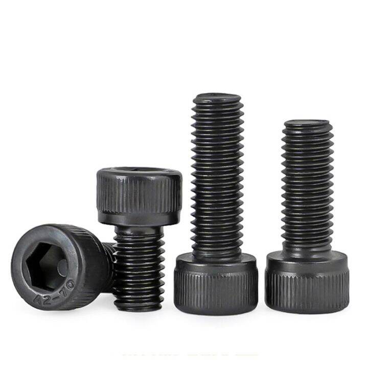 2-50pcs-m1-6-m2-m2-5-m3-m4-m5-m6-m8-m10-m12-black-galvanized-304-stainless-steel-hexagon-hex-socket-head-cap-bolt-screw-din912-nails-screws-fasteners