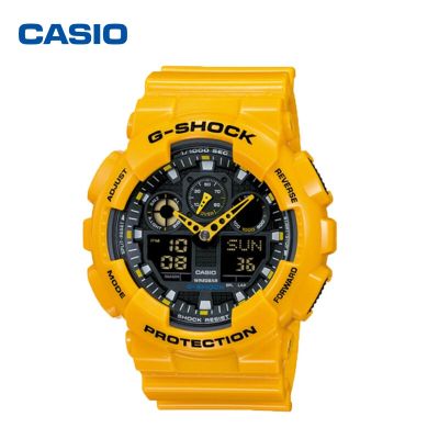 Casio G-Shock นาฬิกาข้อมือ รุ่น GA-100A-9ADR (Bumblebee Limited Edition) สายเรซิน สีเหลือง