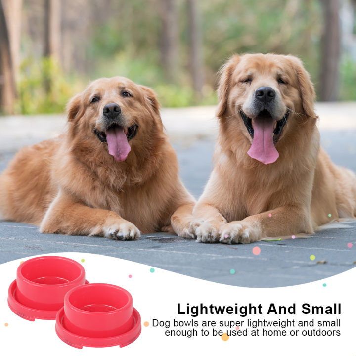 2pcs-anti-skid-pp-cat-easy-to-clean-practical-convenient-ants-away-puppies-colorful-round-portable-wear-resistant-ultra-light-no-spill-long-lasting-sturdy-odorless-dog-bowls