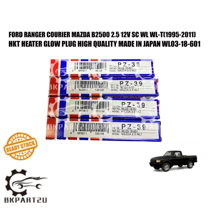 FORD RANGER COURIER MAZDA B2500 2.5 12V SC WL WLT HEATER GLOW PLUG